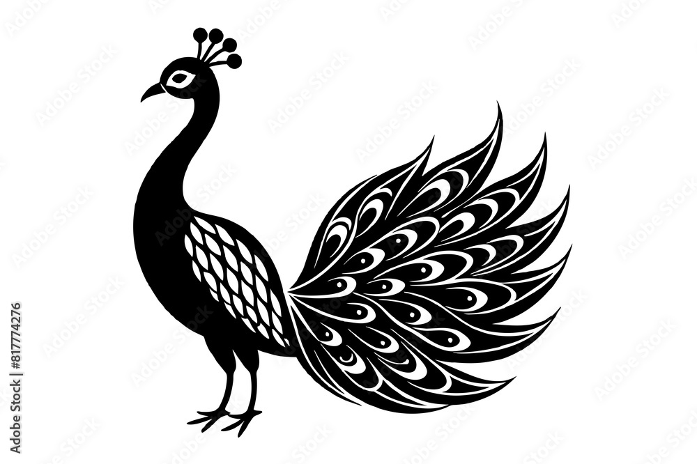 peacock vector silhouette illustration peacock vector silhouette illustration