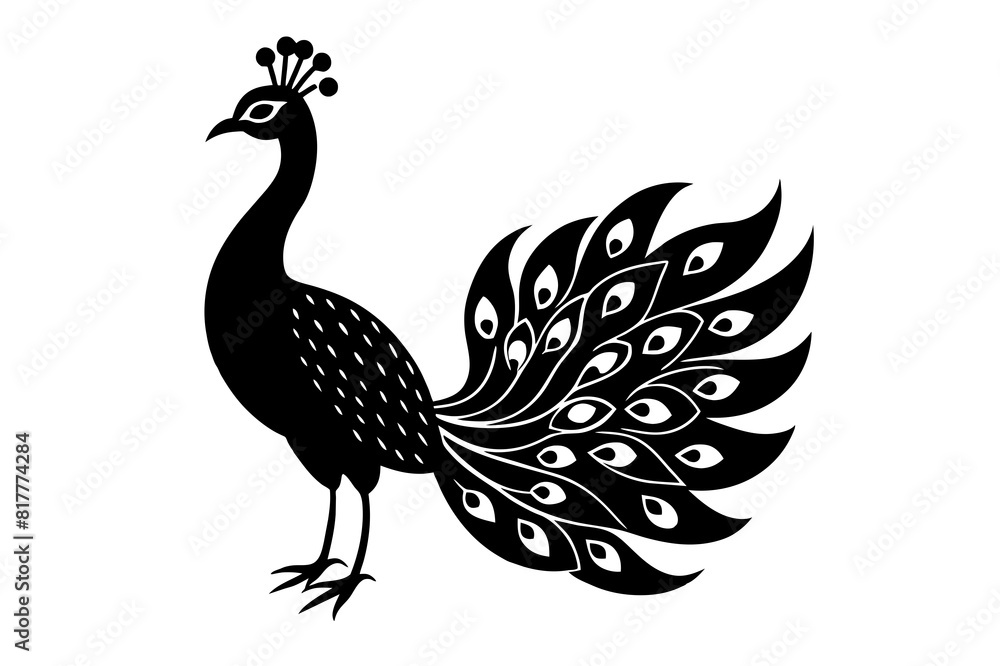 peacock vector silhouette illustration peacock vector silhouette illustration