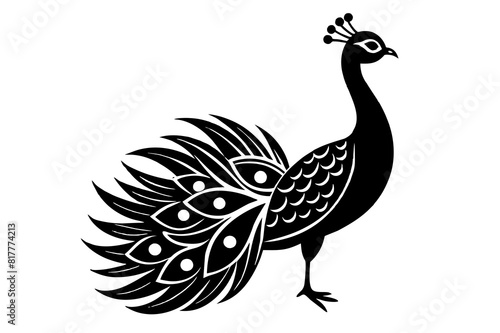 peacock vector silhouette illustration