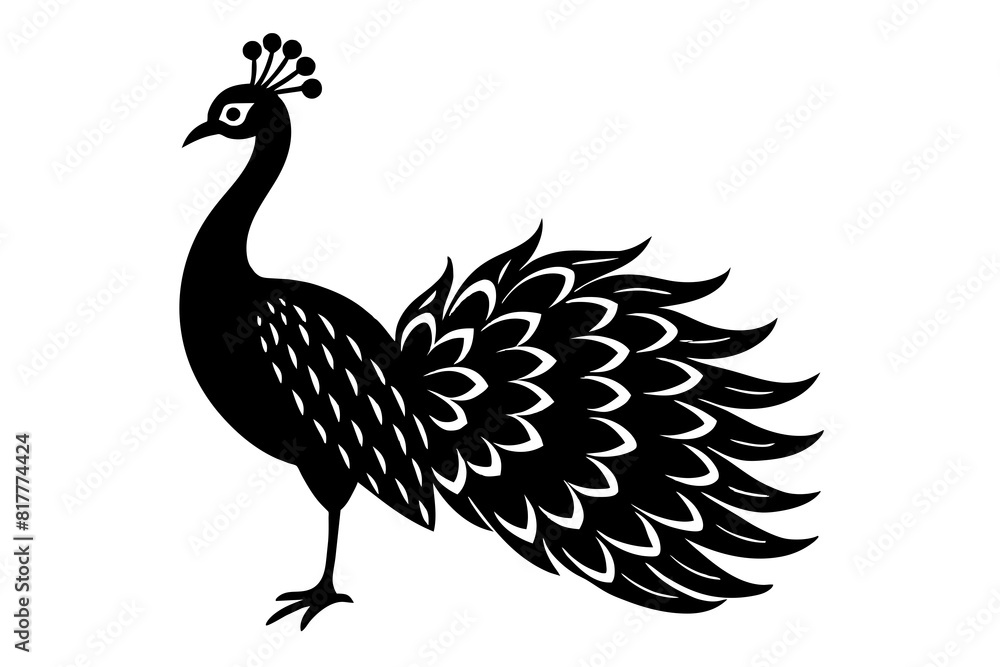 peacock vector silhouette illustration peacock vector silhouette illustration