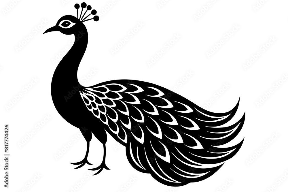 peacock vector silhouette illustration peacock vector silhouette illustration