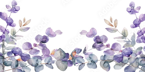 watercolor flower illustration vector on white background