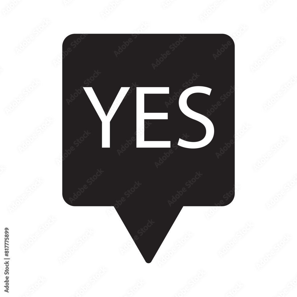 Speech bubble yes chat Speech bubble yes chat