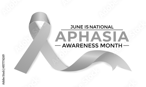 Vector illustration of Aphasia Awareness Month in June. Banner poster, flyer and background design. flat design.