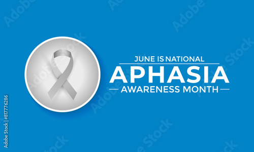 Vector illustration of Aphasia Awareness Month in June. Banner poster, flyer and background design. flat design.