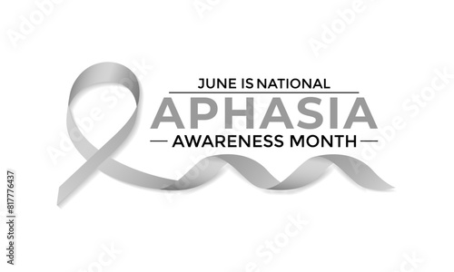 Vector illustration of Aphasia Awareness Month in June. Banner poster, flyer and background design. flat design.