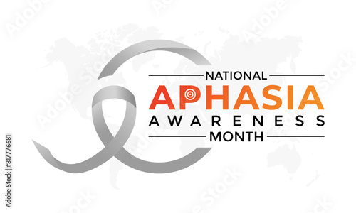 Vector illustration of Aphasia Awareness Month in June. Banner poster, flyer and background design. flat design.
