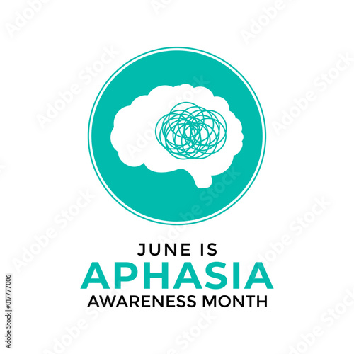 Vector illustration of Aphasia Awareness Month in June. Banner poster, flyer and background design. flat design.