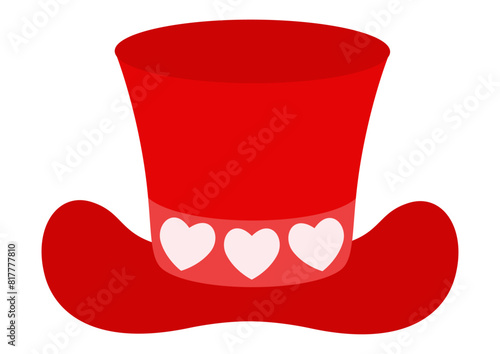 Simple icon of red valentine hat