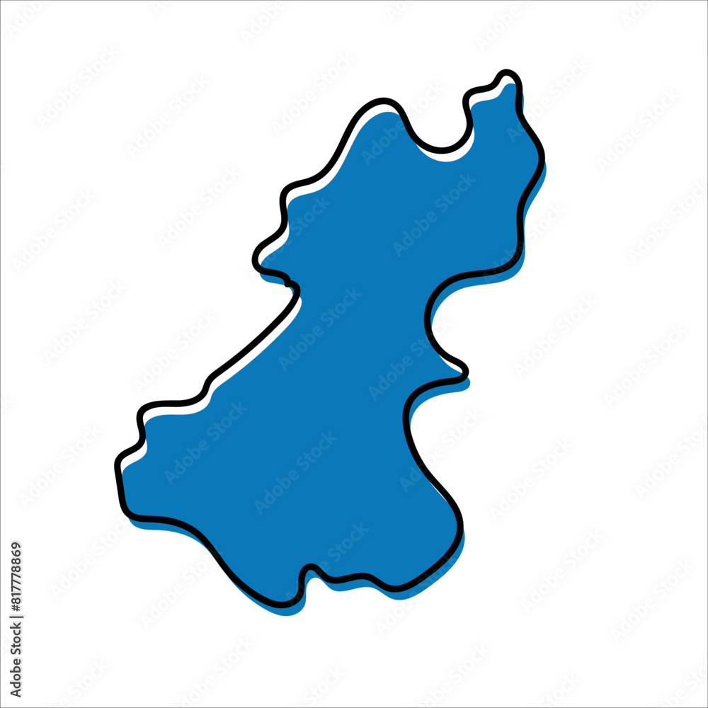 wangdue phodrang district of Bhutan vector map illustration. wangdue phodrang district of Bhutan vector map illustration.
