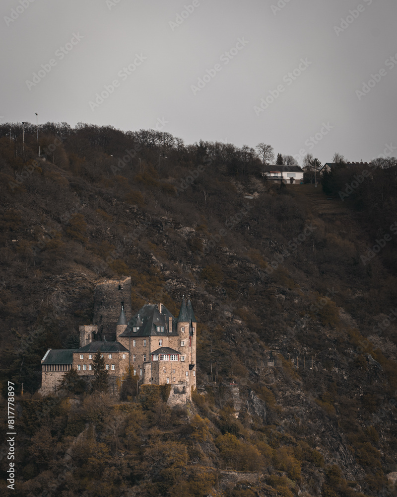 Scenic view of Katz Castle in autumn. Rhineland-Palatinate, Germany Scenic view of Katz Castle in autumn. Rhineland-Palatinate, Germany