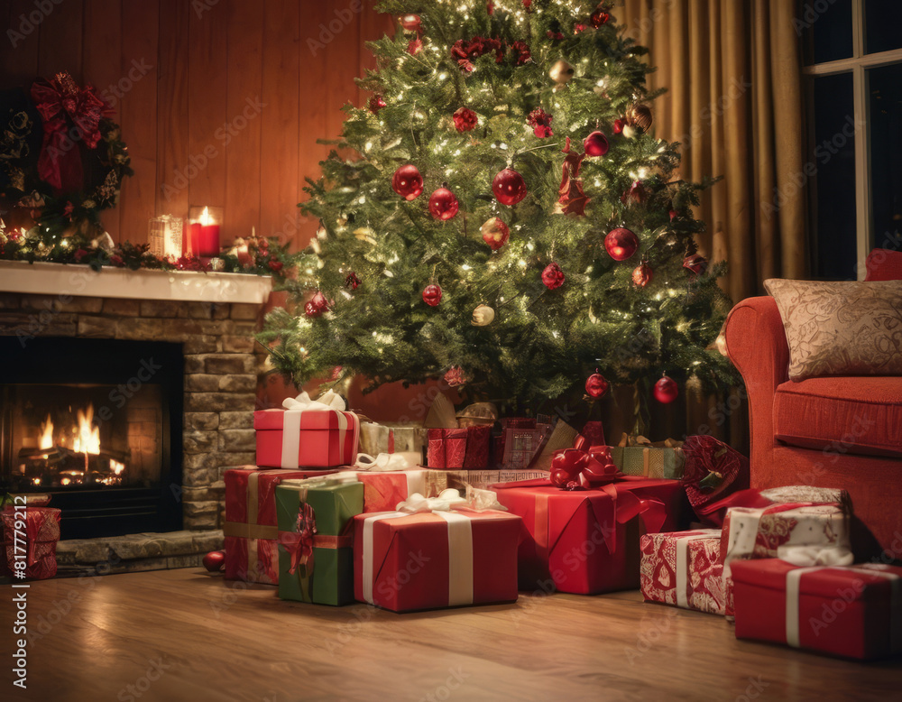 Natale incantato: albero e caminetto
