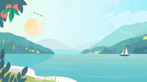 Sweet simplicity flat design side view motion graphics animation water color Analogous Color Scheme
