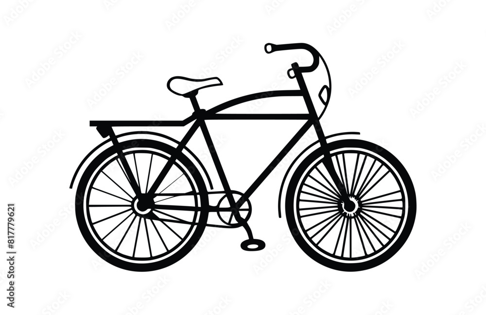 Bicycle icon flat vector illustration. Bicycle icon flat vector illustration.