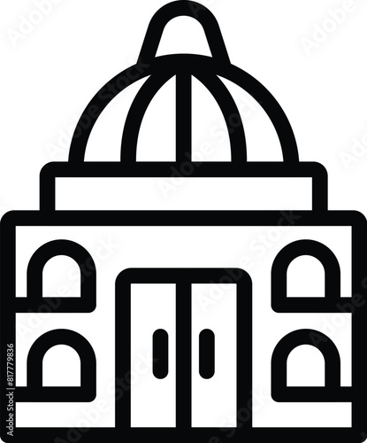 Hermitage pavilion icon outline vector. Saint Petersburg sightseeing. National public landmark
