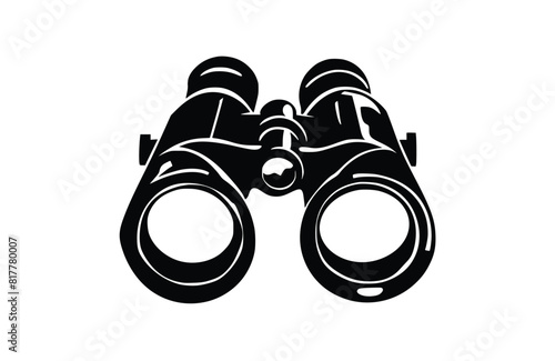 Flat Binoculars icon symbol vector Illustration.