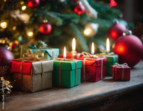 Brillante albero natalizio: festa di luci e decorazioni
