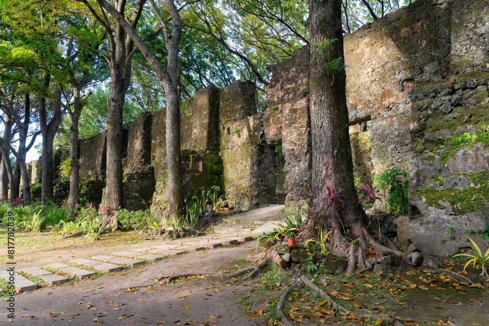 Scenic view of an old Spanish Church Ruins, Camiguin, Philippines Scenic view of an old Spanish Church Ruins, Camiguin, Philippines