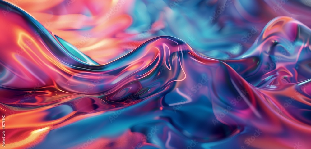 Abstract background, fluidity of motion by incorporating a gradient that transitions smoothly from one color to another