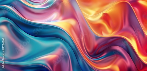 Abstract background, fluidity of motion by incorporating a gradient that transitions smoothly from one color to another photo