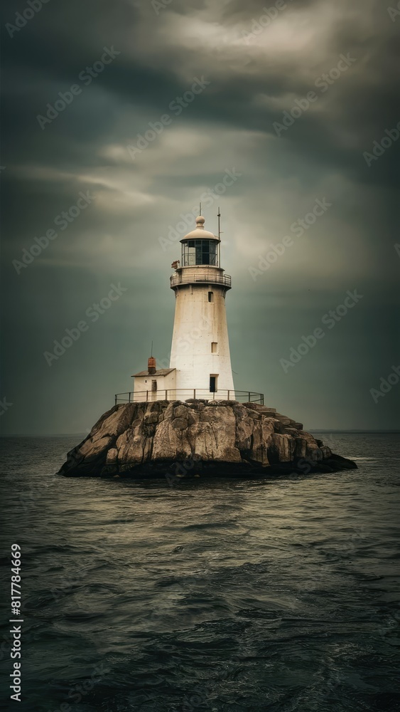 Oceanfront Lighthouse on Rugged Terrain Oceanfront Lighthouse on Rugged Terrain