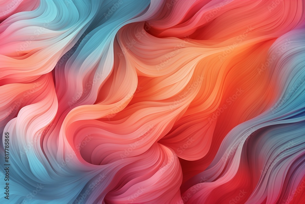 Abstract Colorful Waves in Gradient Flow with Red, Pink, Blue, and Orange Hues. Abstract Colorful Waves in Gradient Flow with Red, Pink, Blue, and Orange Hues.