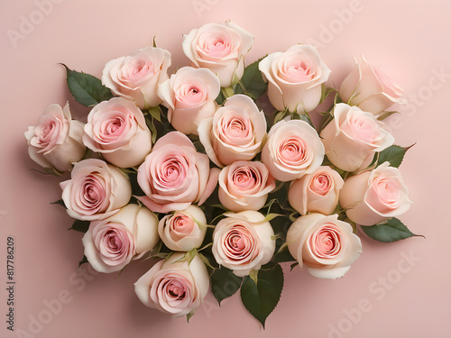 Pink roses bouquet. Beautiful flower for wedding.