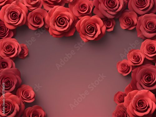 Red Roses Frame.  A Red Rose Bouquet That Captures Hearts.
