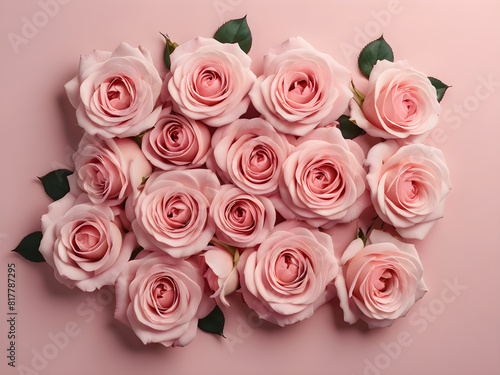 Pink roses bouquet