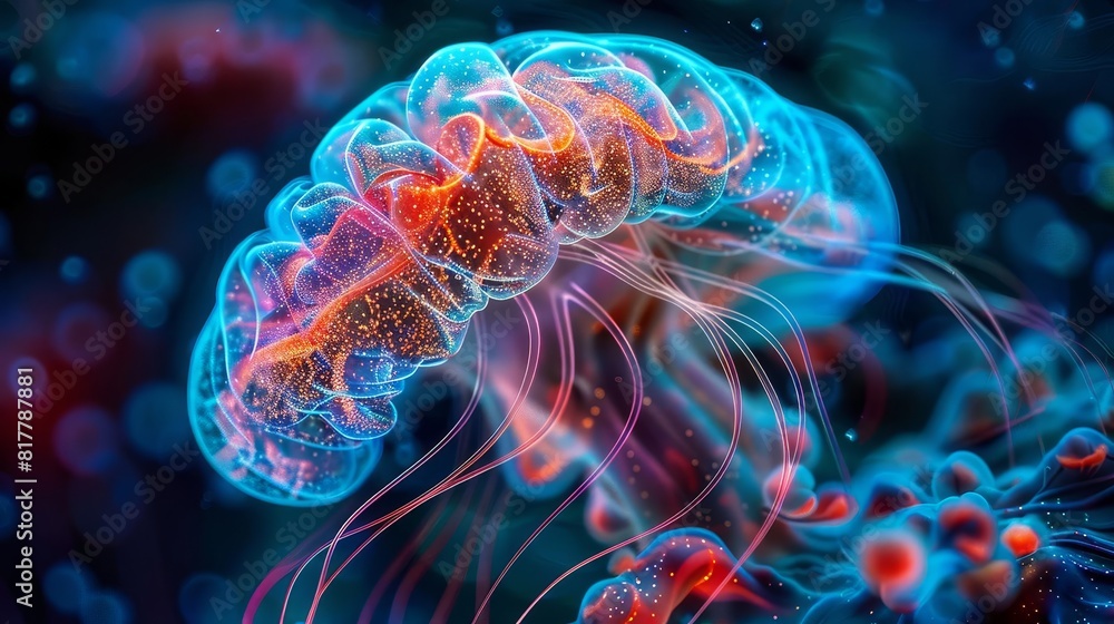 Neuroscience research exploring brain functions with high-tech imaging, detailed and fascinating Neuroscience research exploring brain functions with high-tech imaging, detailed and fascinating
