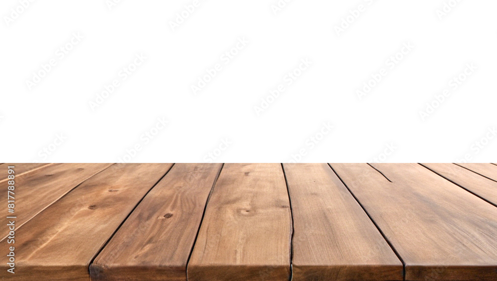 Empty wooden table top Brown For displaying product ,The background is transparent. Empty wooden table top Brown For displaying product ,The background is transparent.