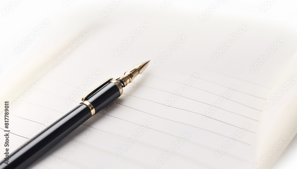 classy fountain pen on blank notebook, isolated white background
classy fountain pen on blank notebook, isolated white background