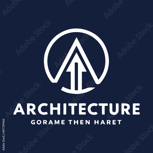 Architecture logo design building construction real estate house