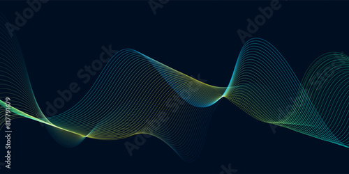 modern banner design with flowing lines design