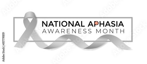 Vector illustration of Aphasia Awareness Month in June. Banner poster, flyer and background design. flat design.
