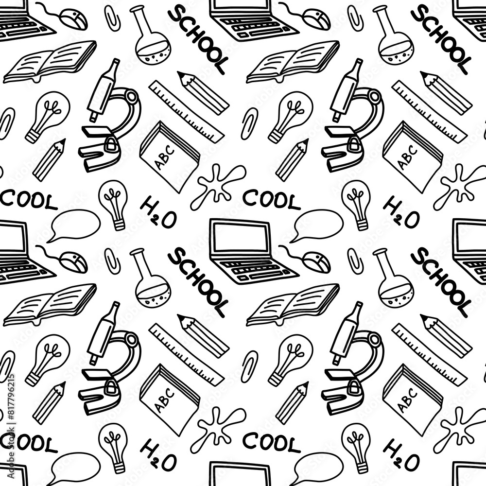 Back to school. Seamless pattern Back to school. Seamless pattern