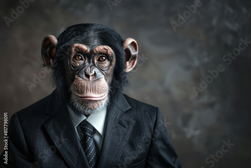 the funny animal , cute monkey in a suit  © Edgar Martirosyan