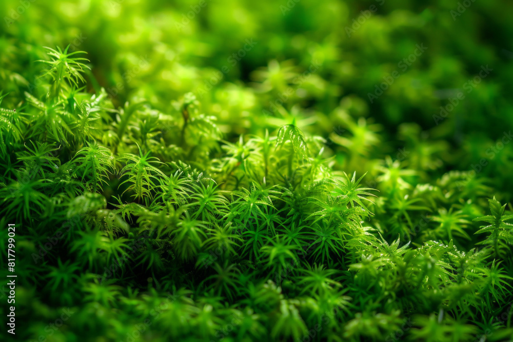 A detailed close-up of tree moss, showcasing its soft, velvety texture and vibrant green color. A detailed close-up of tree moss, showcasing its soft, velvety texture and vibrant green color.