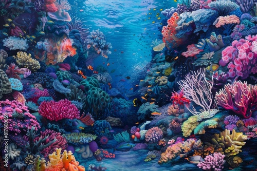 Illuminate the mesmerizing colors of a coral