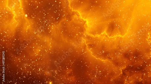 orange nebula with stars, smoke clouds, fantasy, space background
