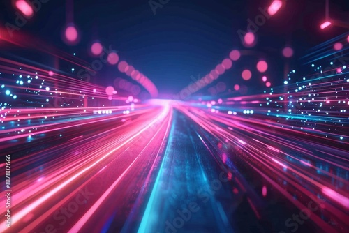 Neon Light Speed Highway