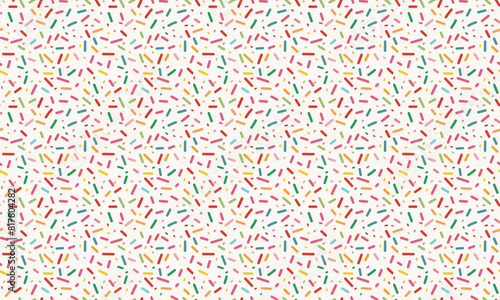 Colorful sprinkle pattern on white background