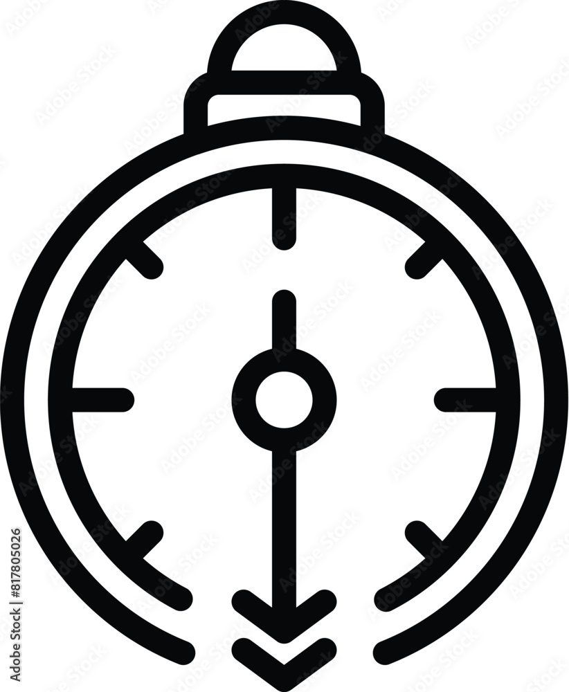 Fototapeta premium Failed project icon outline vector. Missed opportunity. Business plan collapse