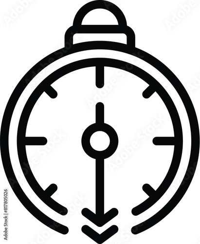 Failed project icon outline vector. Missed opportunity. Business plan collapse