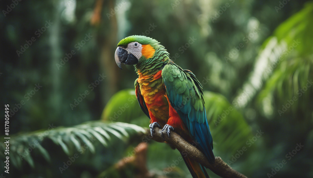 portrait of A vibrant parrot perched amidst the dense rainforest, echoing calls of the wild
portrait of A vibrant parrot perched amidst the dense rainforest, echoing calls of the wild