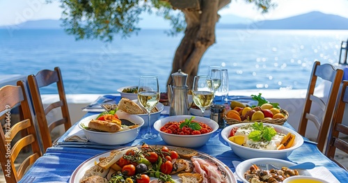 Fototapeta Naklejka Na Ścianę i Meble -  food in greece restaurant