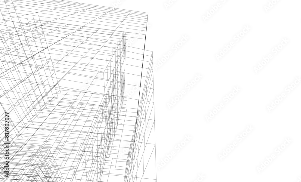 abstract architectural drawing 3d illustration abstract architectural drawing 3d illustration