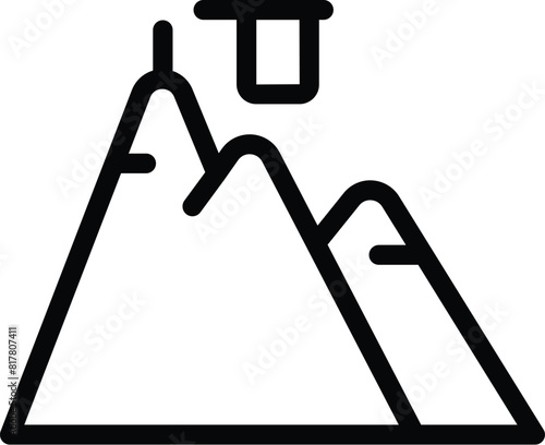 Failed startup initiative icon outline vector. Poor strategy. Business development lack