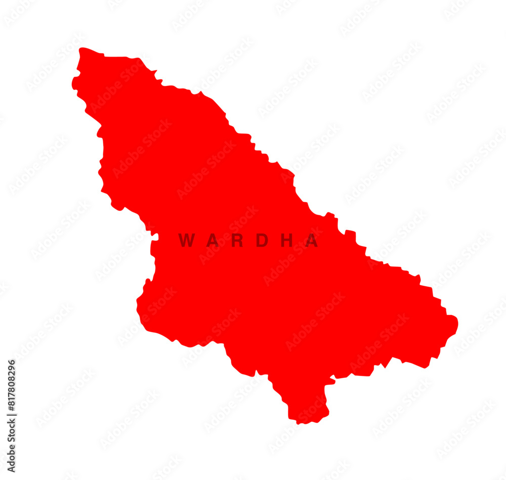 Fototapeta premium Wardha red dist icon