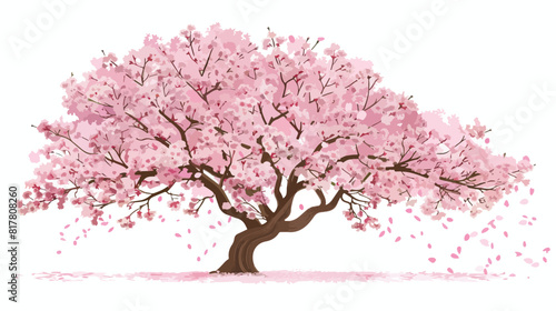 Cherry blossom tree. Japanese plant sakura blooms © Mishab